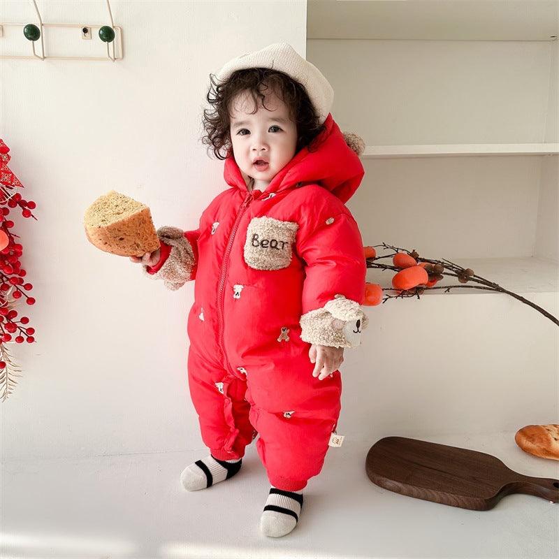 Baby Winter Clothes Velvet Padded Coat - Almoni Express