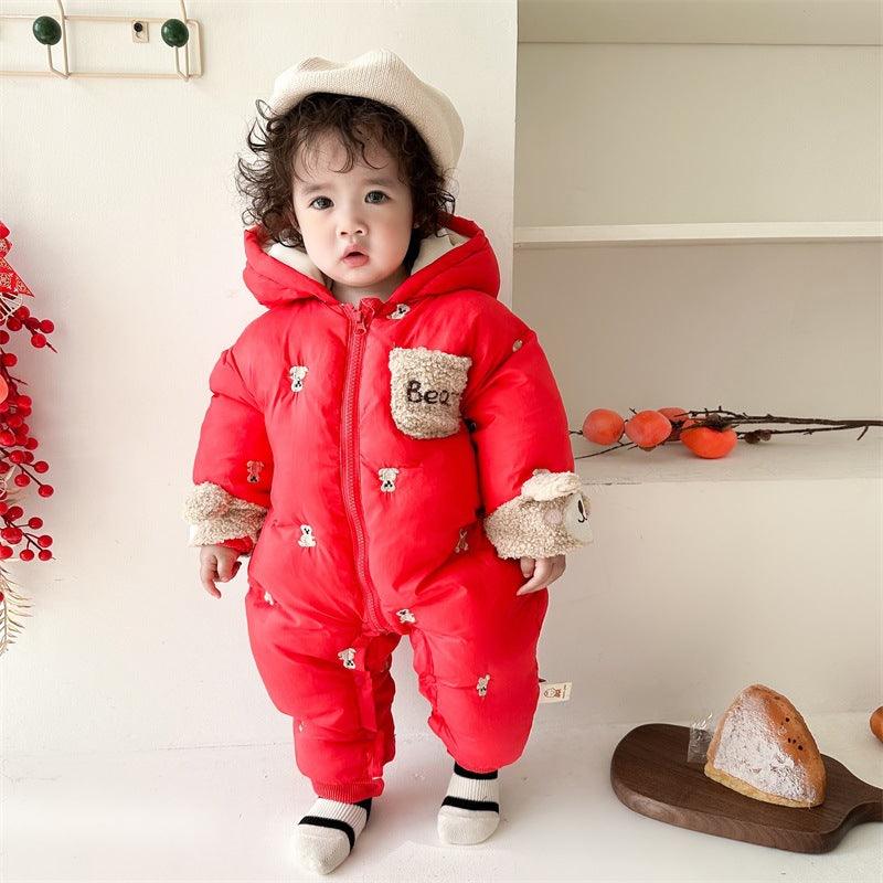 Baby Winter Clothes Velvet Padded Coat - Almoni Express