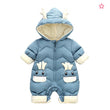 Baby Winter Snowsuit Plus Velvet Thick Baby Boys Jumpsuit 0-3 Years Newborn Romper Girl Clothes Overalls Toddler Coat - Almoni Express