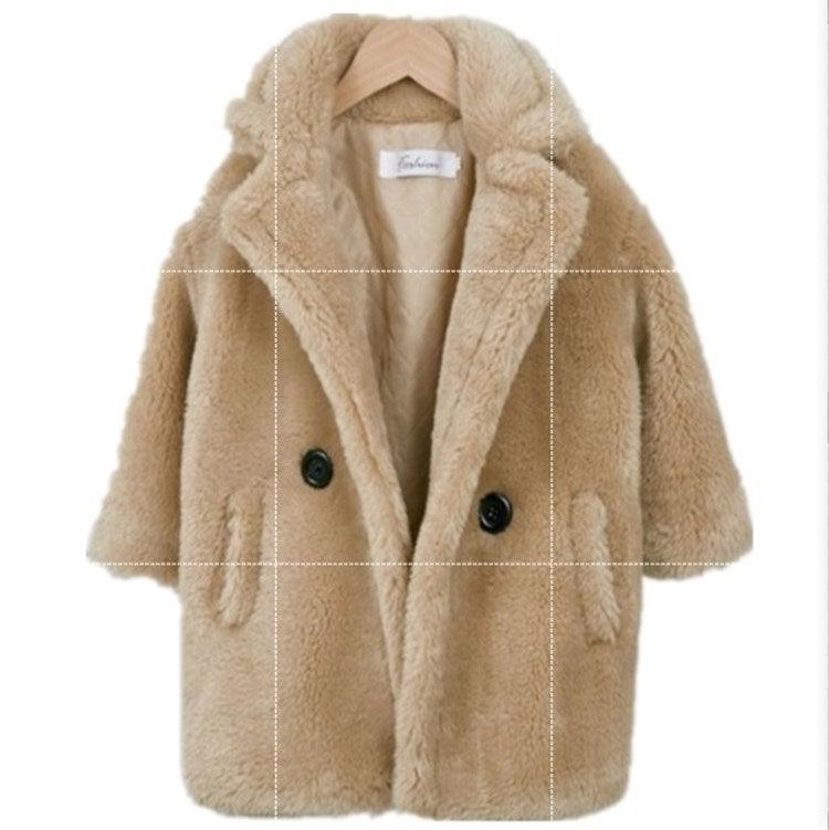 Big Kids Fur Coat In Autumn And Winter Coat - Almoni Express