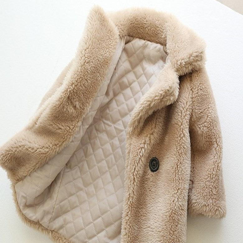 Big Kids Fur Coat In Autumn And Winter Coat - Almoni Express