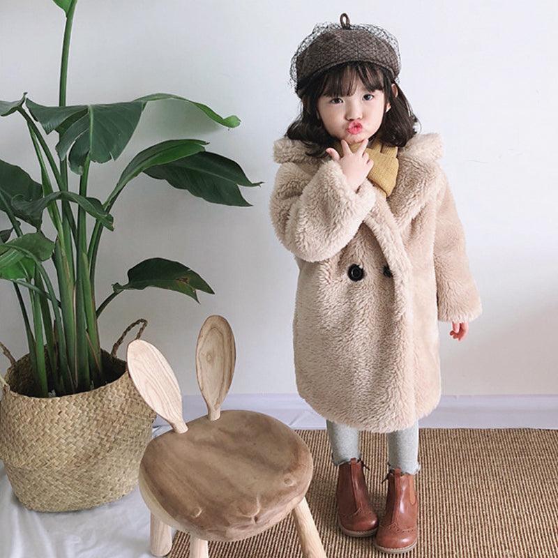 Big Kids Fur Coat In Autumn And Winter Coat - Almoni Express