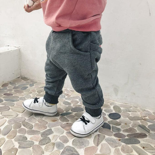 boys casual pants autumn loaded Korean children's casual sweatpants baby cartoon loose trousers - Almoni Express