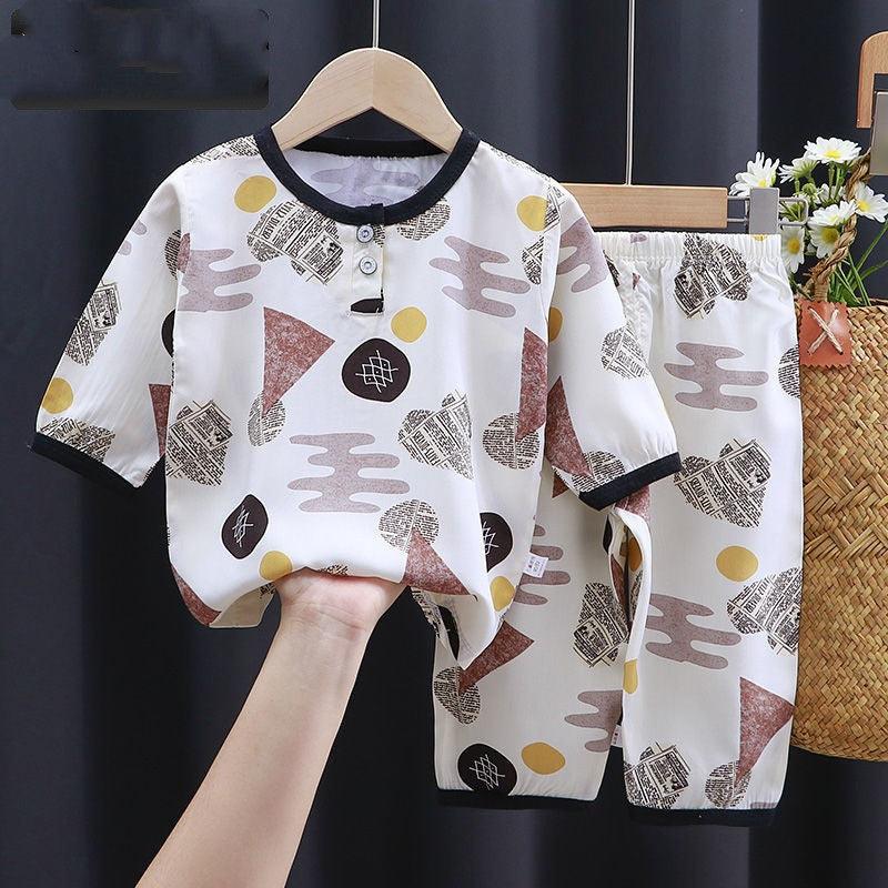 Summer Clothes Cotton Silk Air-conditioning Clothes Baby Clothes - Almoni Express