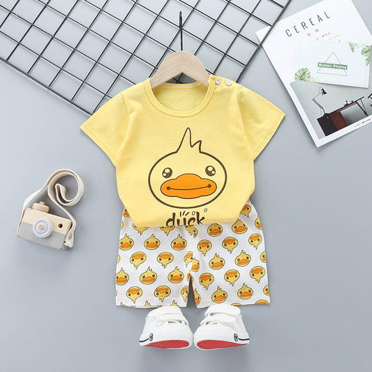 Cartoon children short sleeve suit - Almoni Express