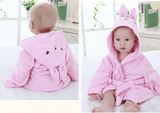 Cartoon Cute Animal Modeling Baby Bath Towels Baby Bathrobes Cotton Children's Bathrobes Baby Hooded - Almoni Express