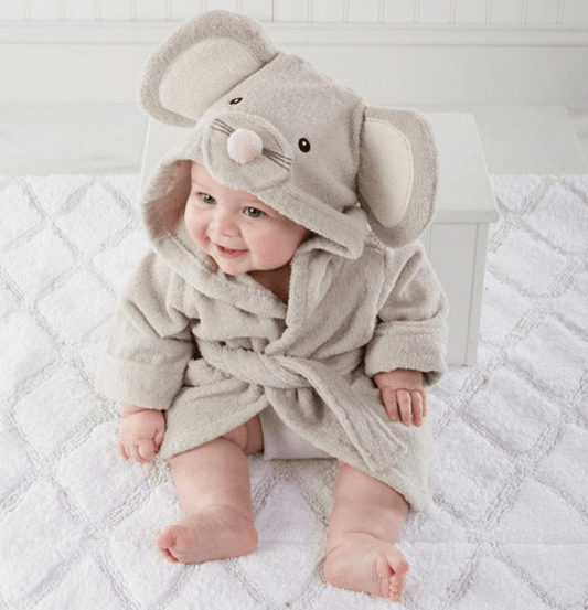 Cartoon Cute Animal Modeling Baby Bath Towels Baby Bathrobes Cotton Children's Bathrobes Baby Hooded - Almoni Express