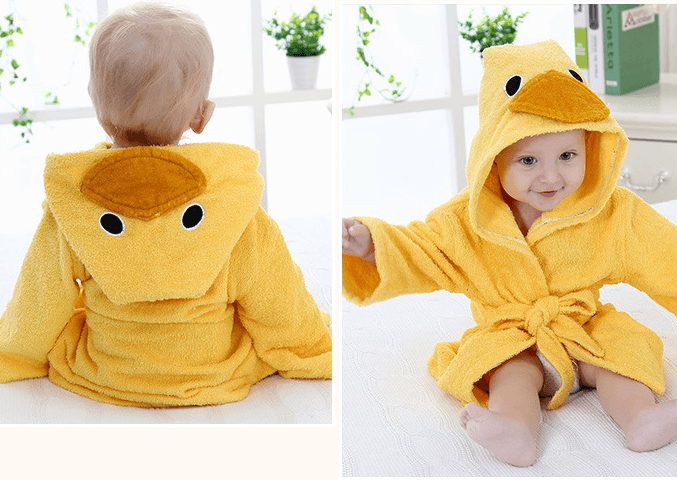 Cartoon Cute Animal Modeling Baby Bath Towels Baby Bathrobes Cotton Children's Bathrobes Baby Hooded - Almoni Express