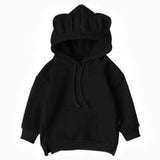 Cartoon Solid Color T-shirt Sweater Fleece Long-sleeved Hooded Children's T-shirt - Almoni Express