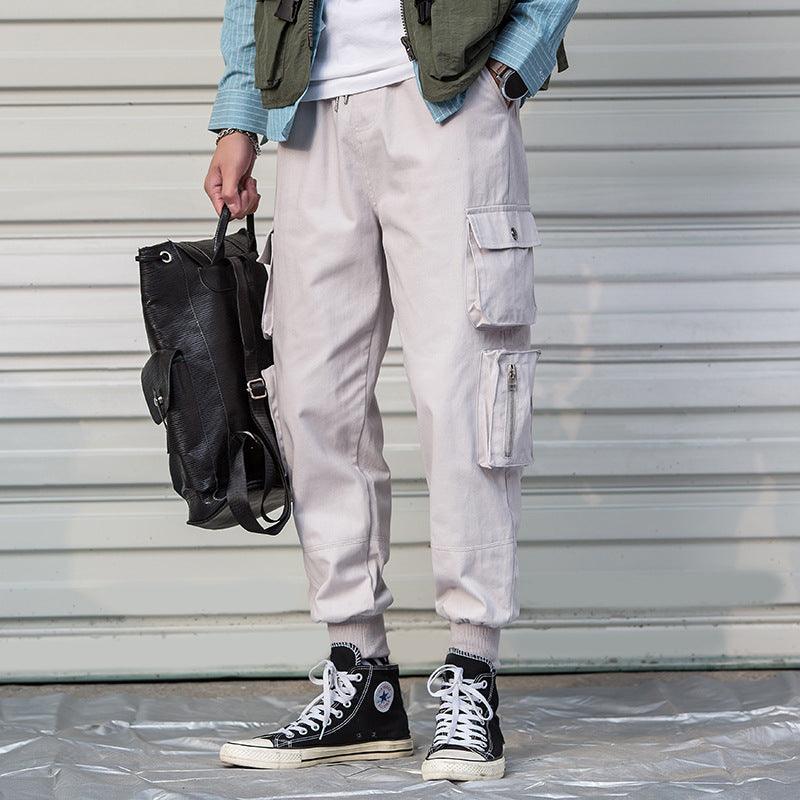 Casual Cargo Pant Men Harajuku Pencil Pants Many Pockets - AL MONI EXPRESS