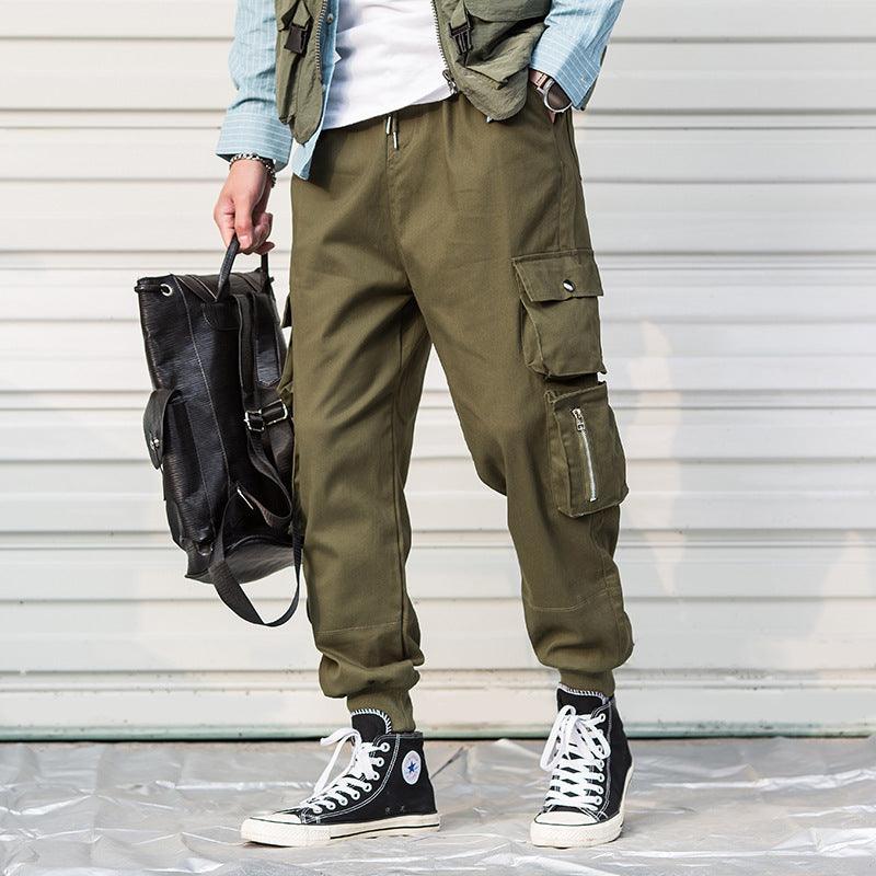 Casual Cargo Pant Men Harajuku Pencil Pants Many Pockets - AL MONI EXPRESS