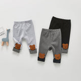 Children's Cute Bear Straight-leg Pants Trousers - Almoni Express