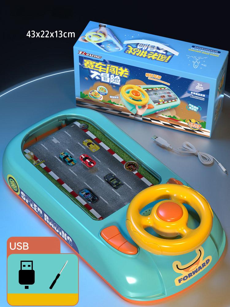 Children's Driving Simulation Toys Puzzle Electric Desktop Game Console - AL MONI EXPRESS