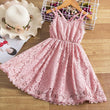 Children's Embroidered Skirt Lace Dress With Suspenders And Beautiful Back - Almoni Express