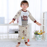 Children's Home Wear Long Sleeve Baby Thermal Pajamas Baby Underwear Set Kids - Almoni Express