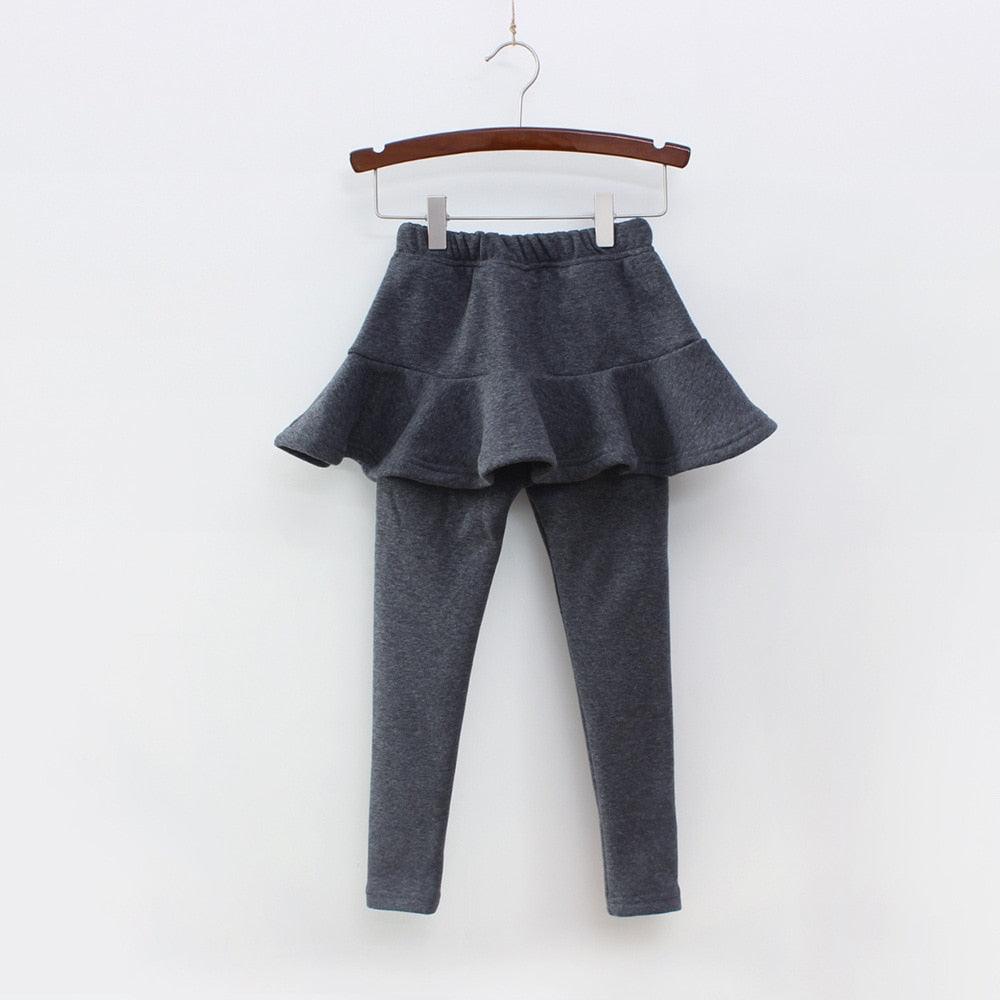 Children's Korean Version Of Non Inverted Velvet Skirt Thickened 380 Grams, Outer Wear Children's Pants - Almoni Express