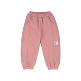 Children's Label Stitching Plus Velvet Sweatpants - Almoni Express