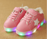 Children's Shoes Boys And Girls Colorful Light-emitting Shoes LED Children's Shoes Skidproof - Almoni Express