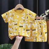 Children's Short-sleeved Suit Cotton T-shirt Baby Baby Clothes - Almoni Express