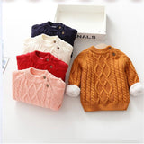 Children's Sweater With Plush And Thickened Pullover - Almoni Express