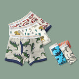 Children's Underwear Boy's Threaded Cotton Boxer Briefs - Almoni Express