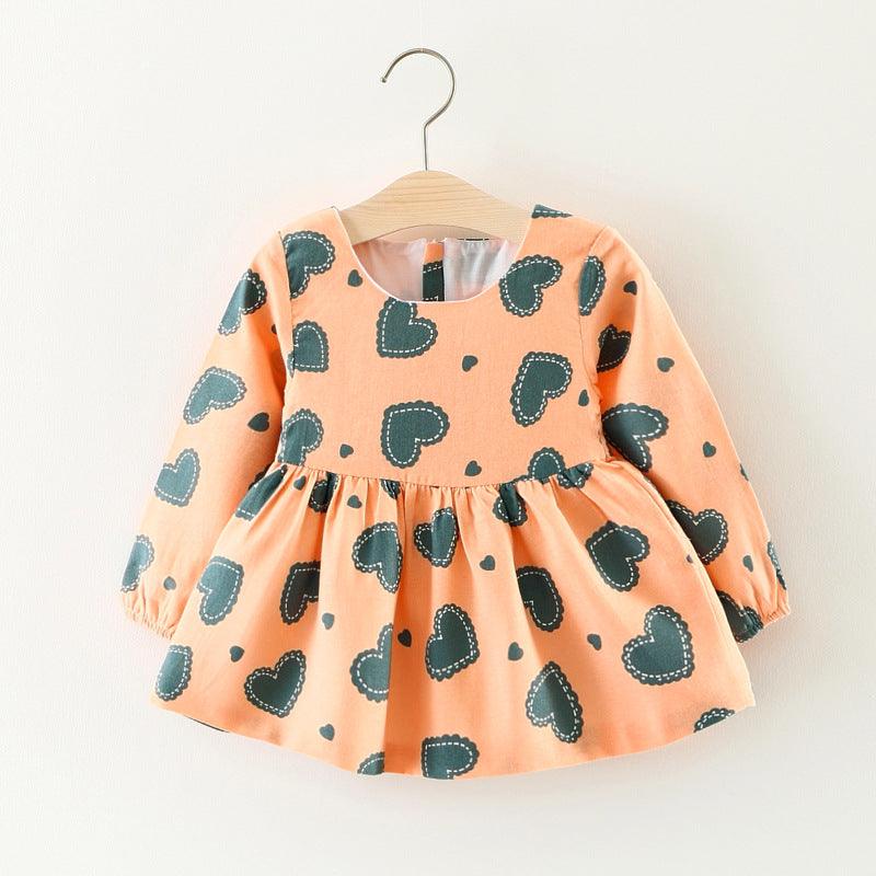 Children's wear on behalf of autumn, foreign trade girls, cotton long sleeved dress, infant cartoon princess skirt - Almoni Express