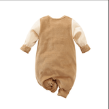 Christmas Fawn Baby One Piece Plush Thick Outfit - Almoni Express