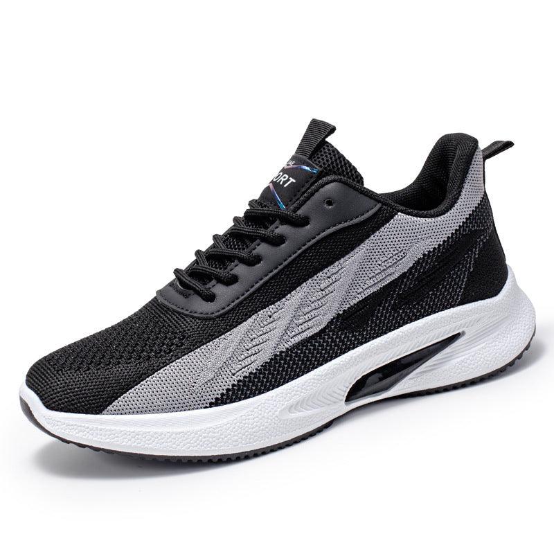 Color-blocked Mesh Sneakers Men Breathable Comfortable Casual Fashion Lace Up Wear-resistant Walking Running Sports Shoes - AL MONI EXPRESS