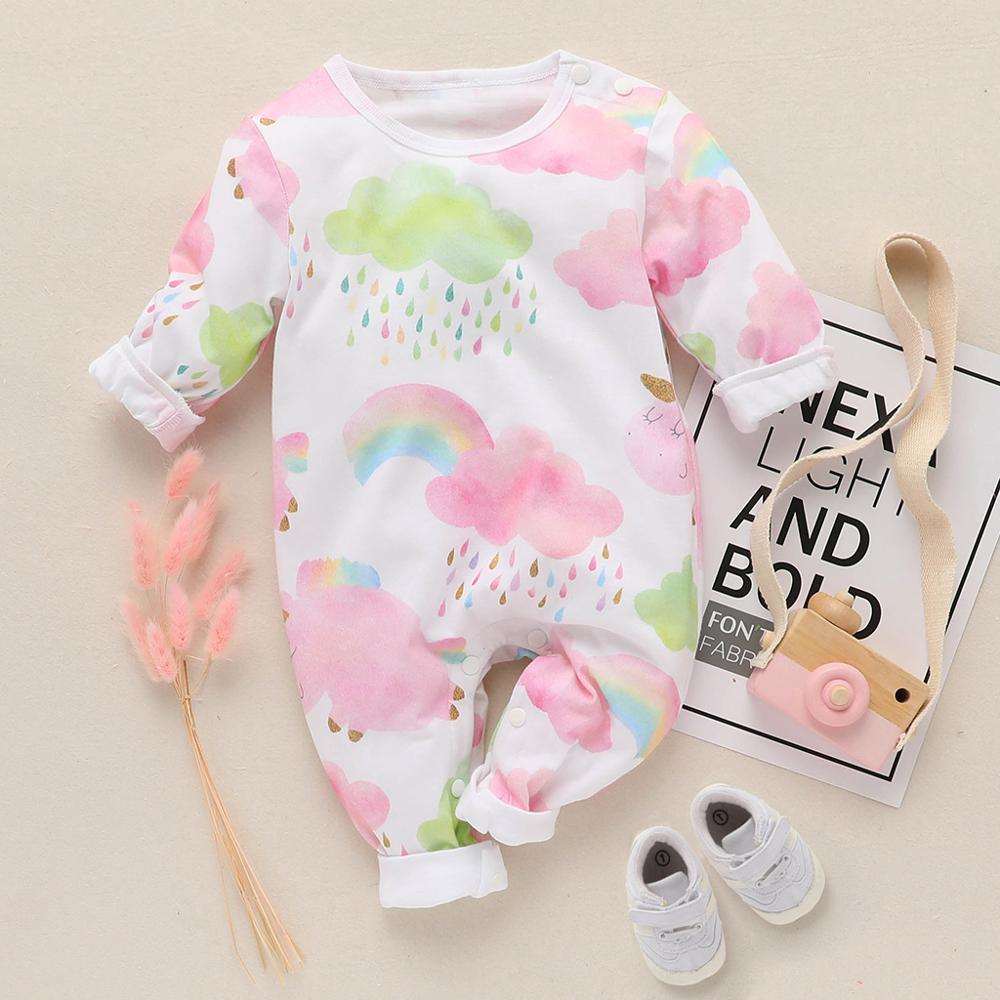 Colorful cloud baby one-piece clothes - Almoni Express