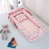 Cotton Portable Baby Crib Newborn Foldable - Almoni Express