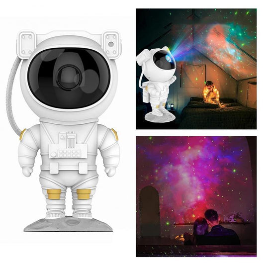 Creative Astronaut Galaxy Starry Sky Projector Nightlight USB Atmospher Bedroom Table Lamp - Almoni Express