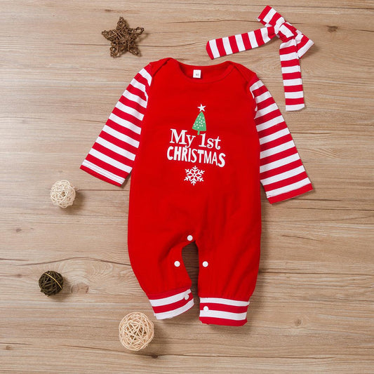 Cross Border Autumn And Winter Christmas Baby Jumpsuit - Almoni Express