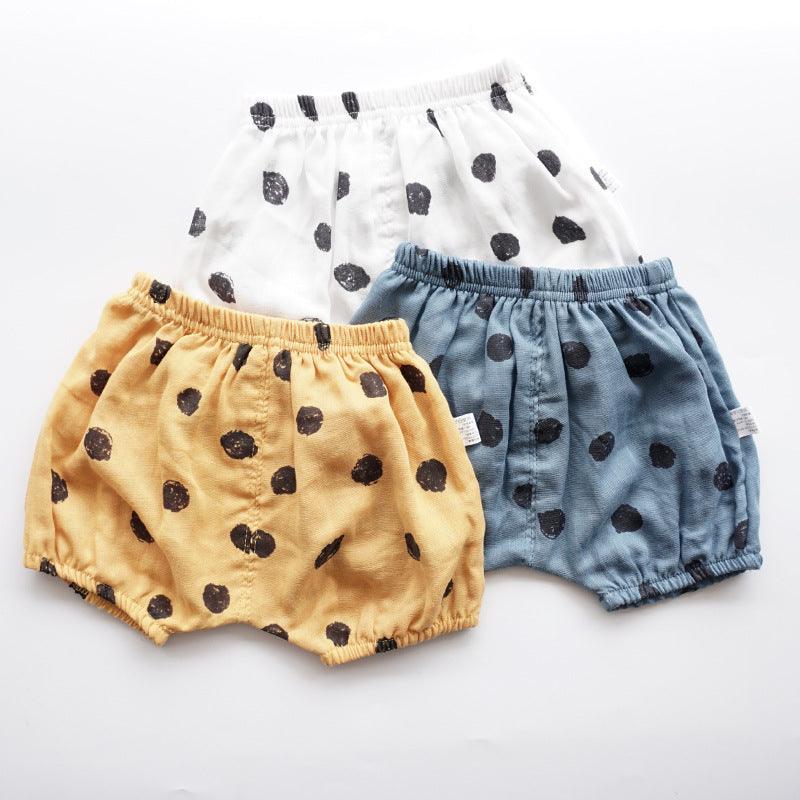 Cute Printed Cotton Gauze Shorts Baby Bloomers - Almoni Express