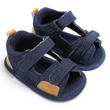 Denim baby Velcro sandals toddler shoes baby shoes - Almoni Express