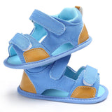 Denim baby Velcro sandals toddler shoes baby shoes - Almoni Express