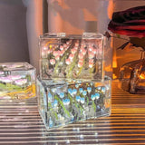 Diy Flower Sea Rubik's Cube Tulip Small Night Lamp - Almoni Express