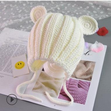 Ear Protection Knitted Baby Woolen Cute Hat - Almoni Express