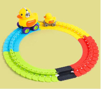 Electric Dinosaur-themed Children's Roller Coaster with Plastic Track Toy - AL MONI EXPRESS