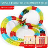 Electric Dinosaur-themed Children's Roller Coaster with Plastic Track Toy - AL MONI EXPRESS