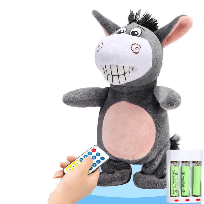 Electronic Robot Donkey Remote Control Kids Plush Toy Speak /walk/sing - Almoni Express