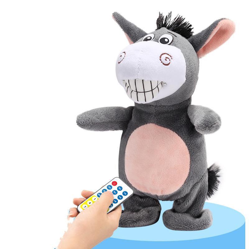 Electronic Robot Donkey Remote Control Kids Plush Toy Speak /walk/sing - Almoni Express