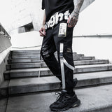 Men's Hip Hop Dark Loose Web Cargo Pants