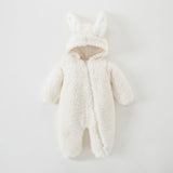 Fashion Baby Warm Bunny Ears Jumpsuit - Almoni Express