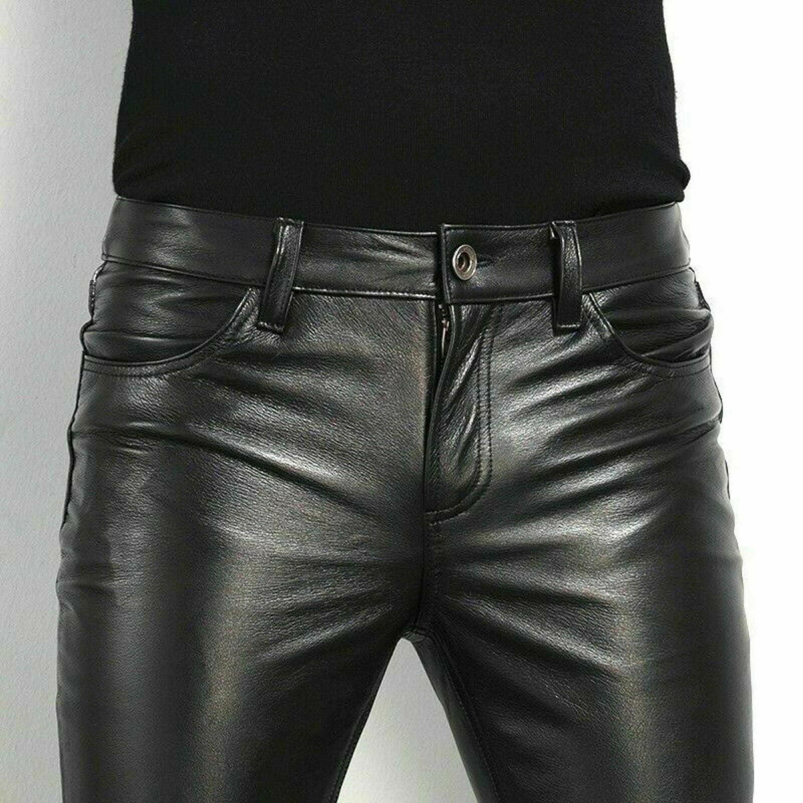 Fashion Men's Long Leather Pants - AL MONI EXPRESS