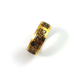 Fashionable Golden Black Doctrine Ring Etching Letters - AL MONI EXPRESS