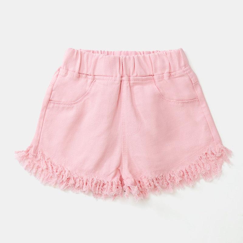 Fashionable Summer Denim Color Shorts For Big Kids - Almoni Express