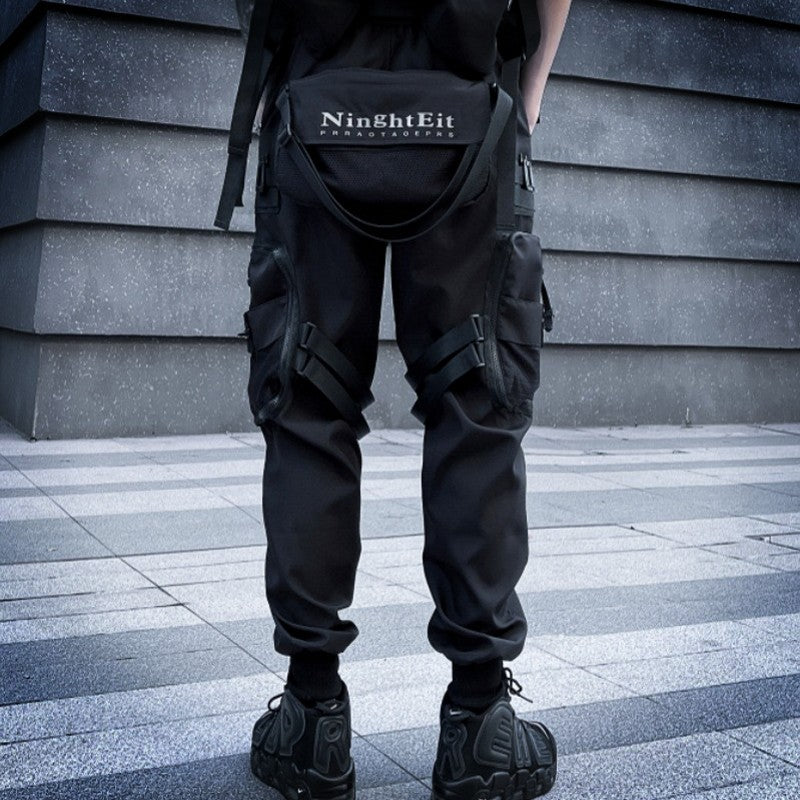 Loose Multi Pocket Paratrooper Pants Functional Style