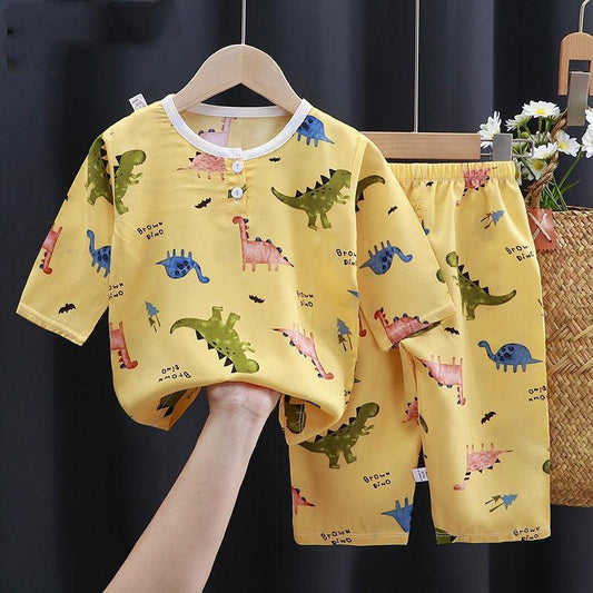 Summer Clothes Cotton Silk Air-conditioning Clothes Baby Clothes - Almoni Express