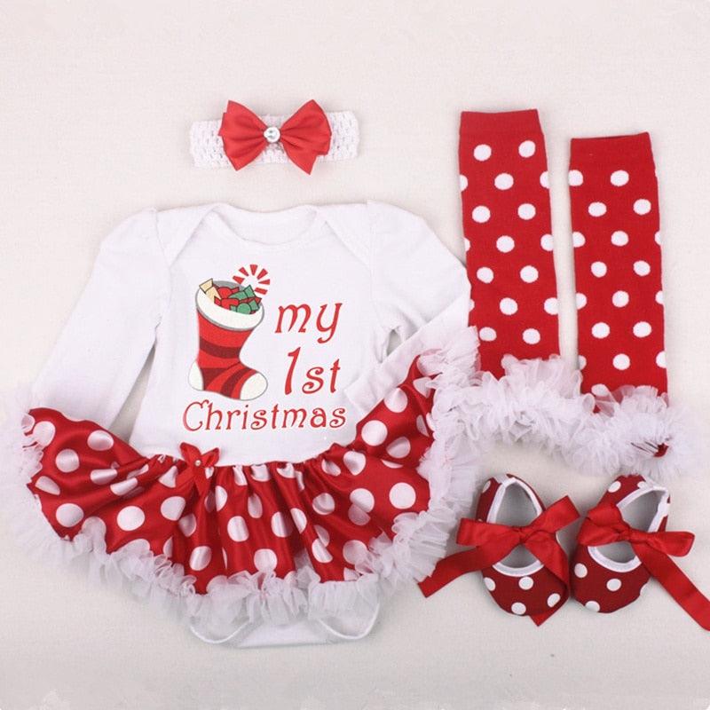 Four-piece Christmas Gift Newborn Clothing Set Baby - Almoni Express