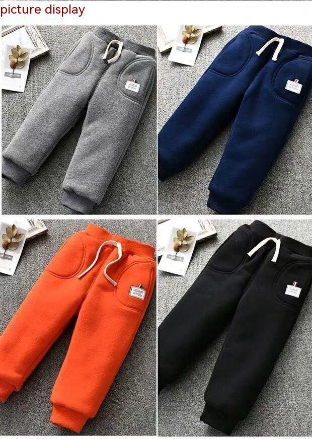 Free Shipping Baby Cotton Pants Ankle Banded Pants 0-6 Years Old Padded Fleece Trousers - Almoni Express